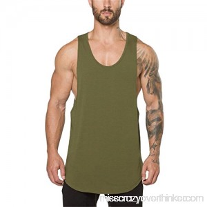Men's Tank Top Gyms Bodybuilding Fitness Muscle Sleeveless Singlet T-Shirt Vest Army Green B07MZ3MZ5W